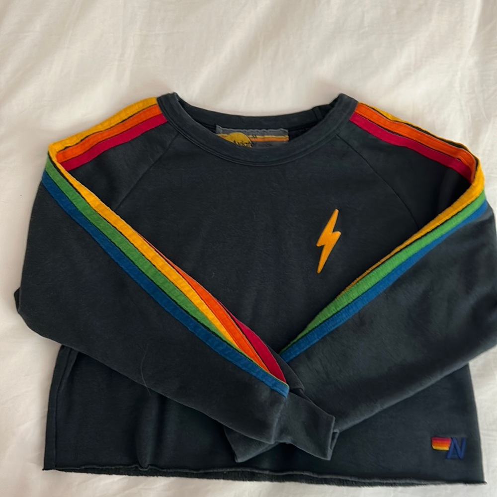 Aviator Nation Cropped Sweatshirt Size Medium